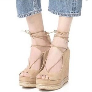 Sam Edelman size 10 beige 5” wedges